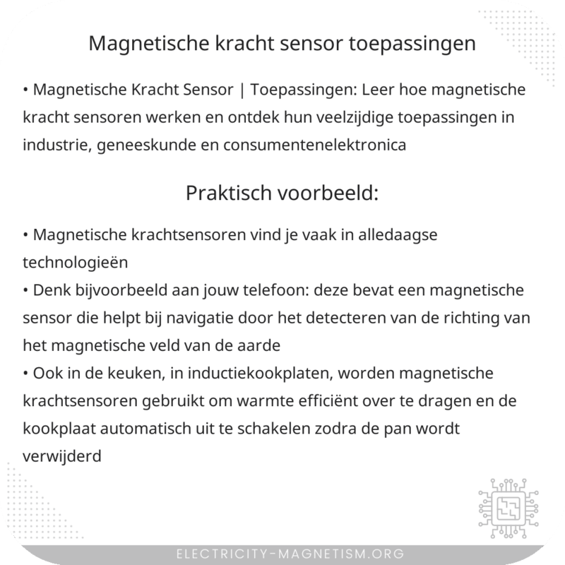 Magnetische Kracht Sensor | Toepassingen