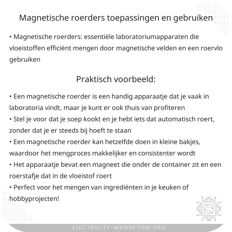 Magnetische Roerders | Toepassingen en Gebruiken
