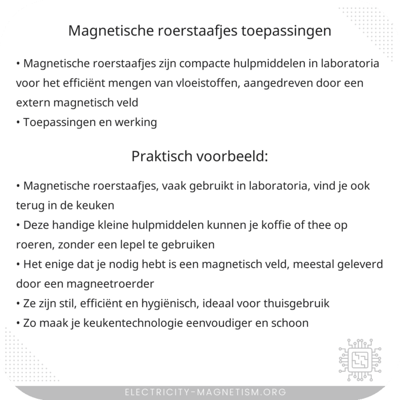 Magnetische Roerstaafjes | Toepassingen
