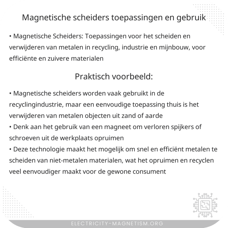 Magnetische Scheiders | Toepassingen en Gebruik