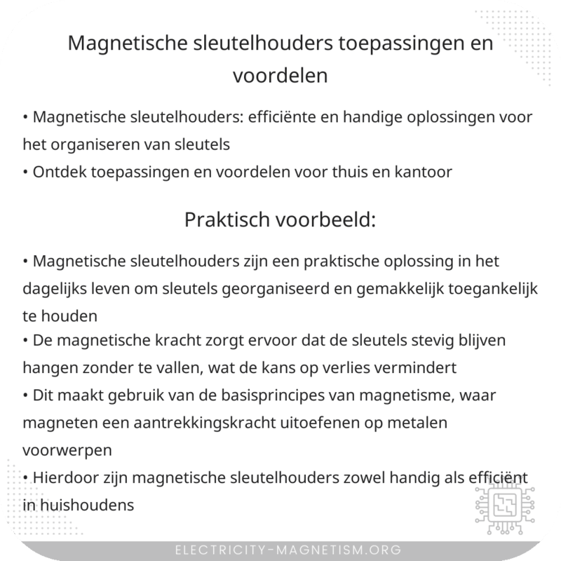 Magnetische Sleutelhouders | Toepassingen en Voordelen