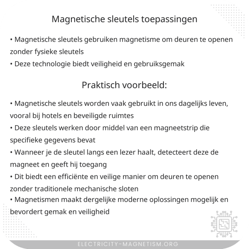 Magnetische Sleutels | Toepassingen