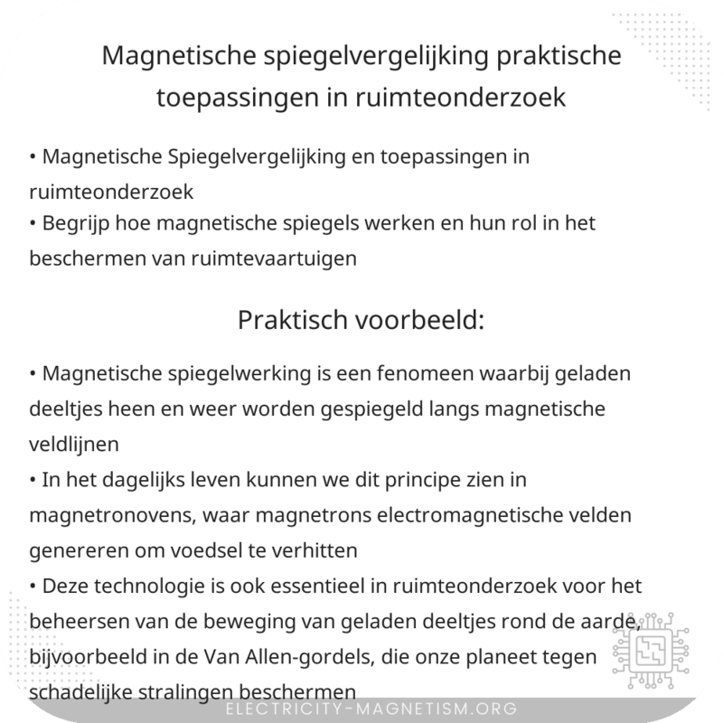 Magnetische Spiegelvergelijking | Praktische Toepassingen in Ruimteonderzoek