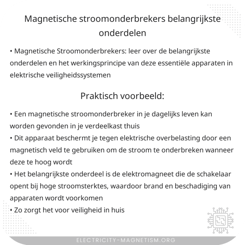 Magnetische Stroomonderbrekers | Belangrijkste Onderdelen