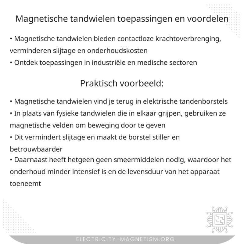 Magnetische Tandwielen | Toepassingen en Voordelen