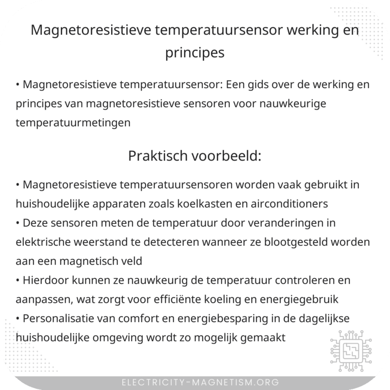 Magnetoresistieve Temperatuursensor | Werking en Principes