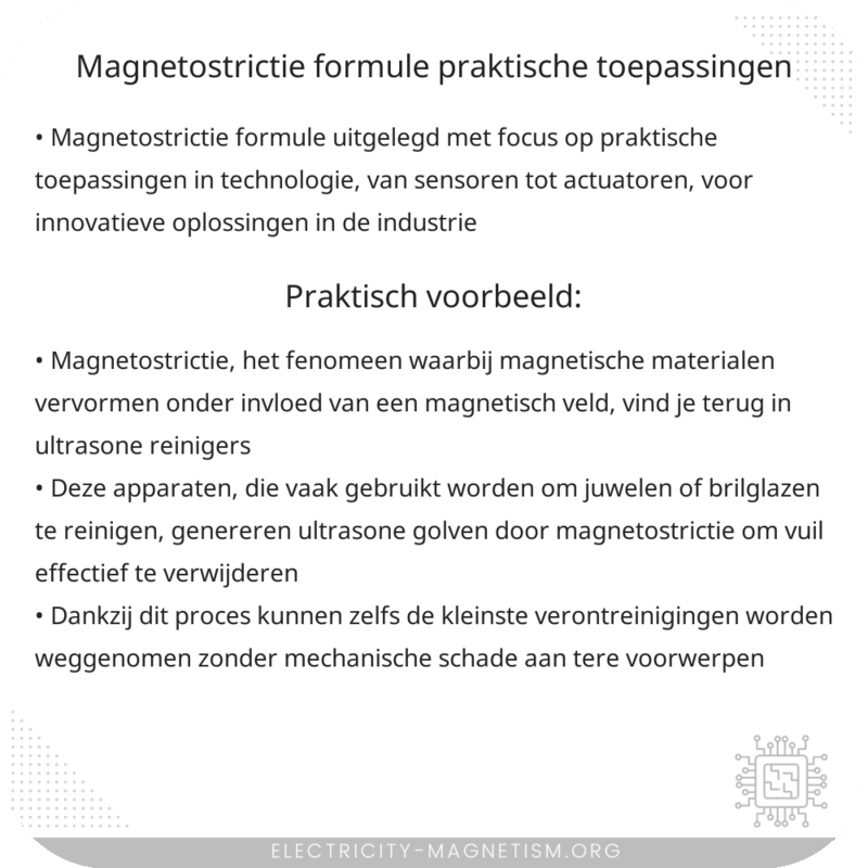 Magnetostrictie Formule | Praktische Toepassingen