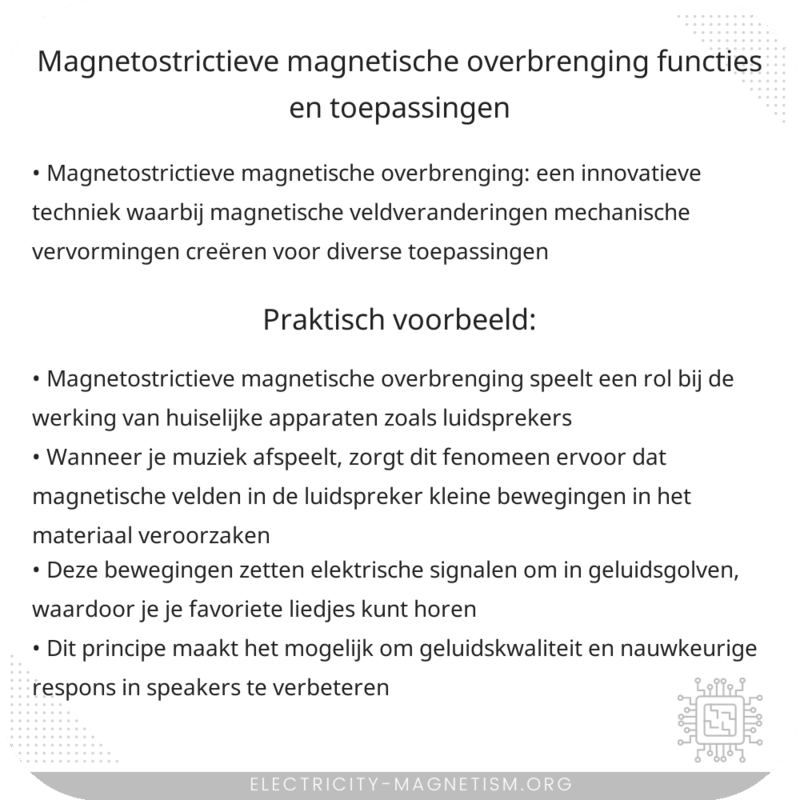 Magnetostrictieve Magnetische Overbrenging | Functies en Toepassingen