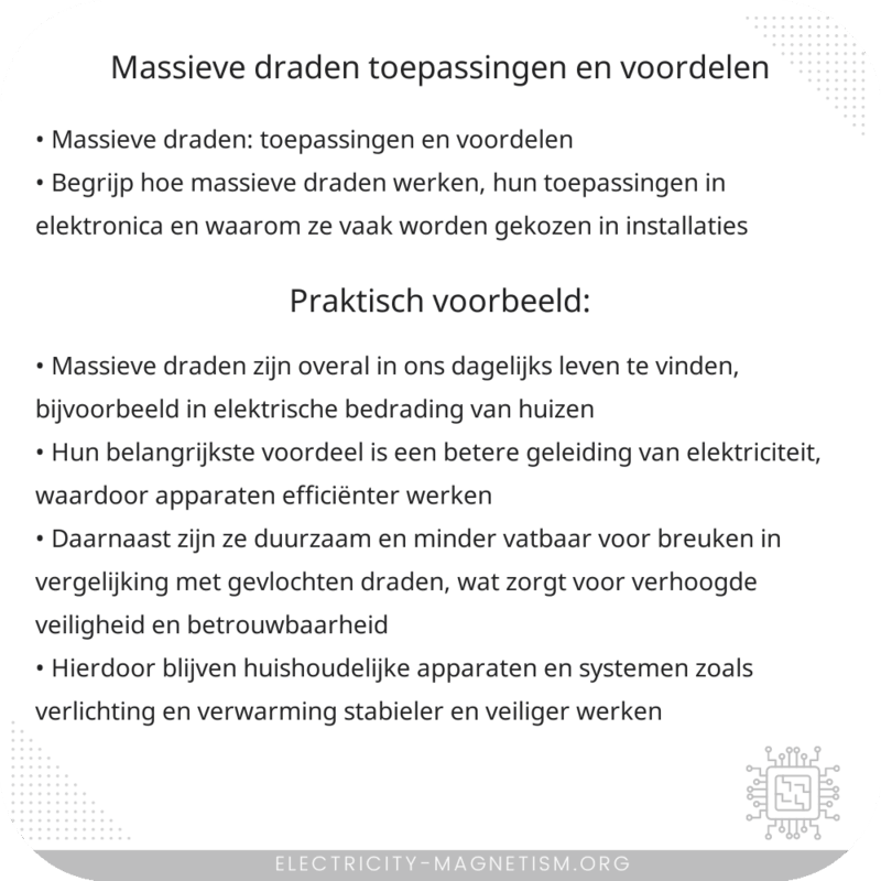 Massieve Draden | Toepassingen en Voordelen