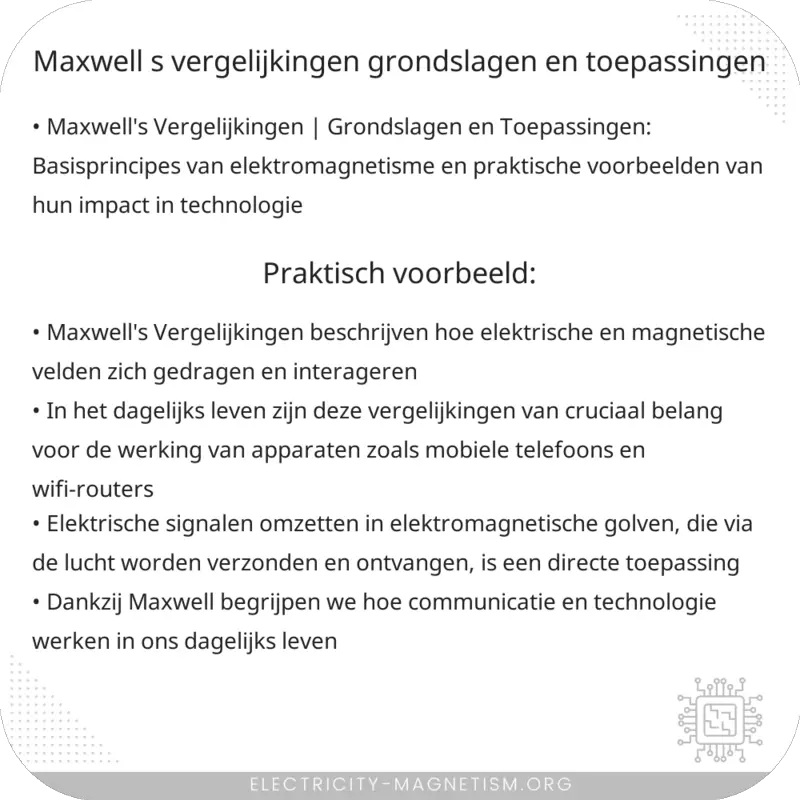 Maxwell's Vergelijkingen | Grondslagen en Toepassingen