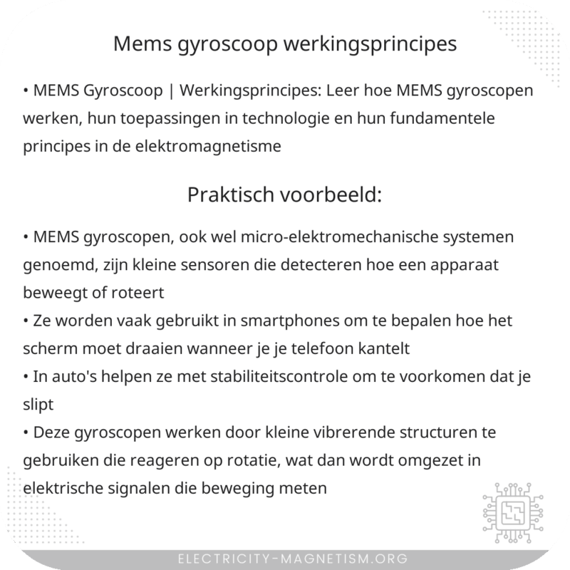 MEMS Gyroscoop | Werkingsprincipes
