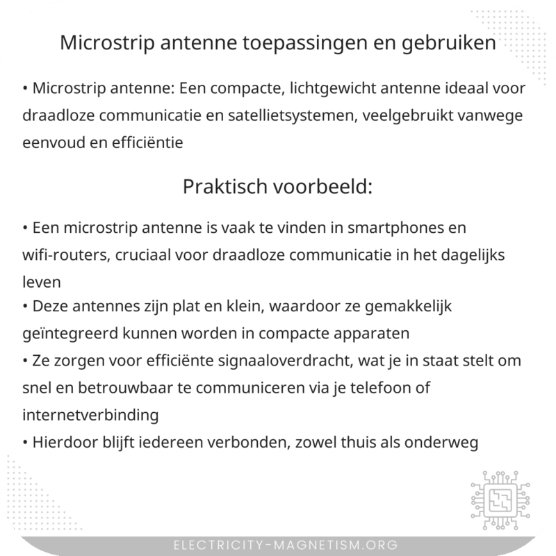 Microstrip Antenne | Toepassingen en Gebruiken