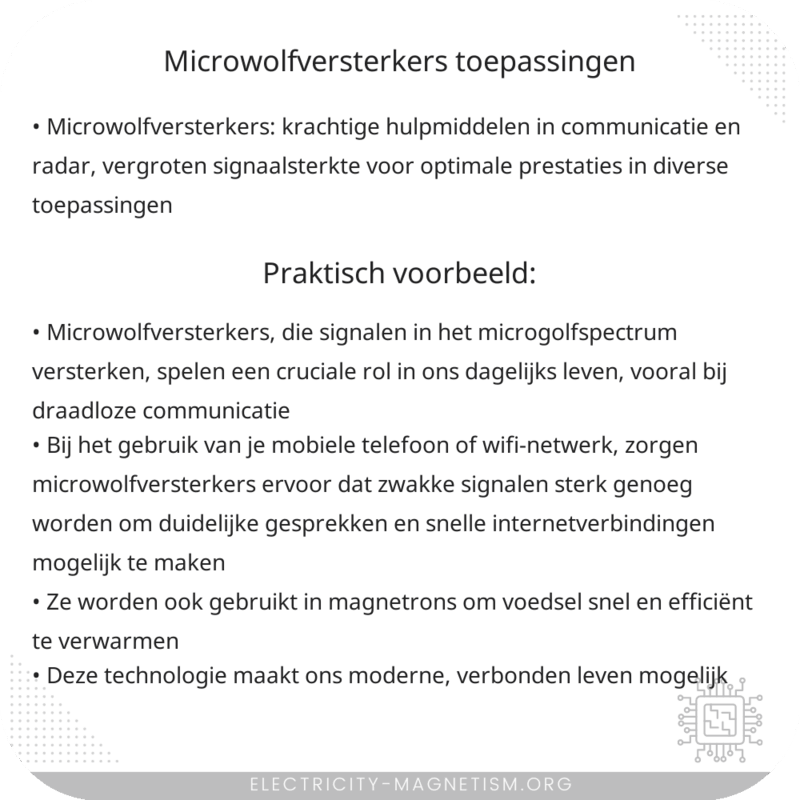 Microwolfversterkers | Toepassingen