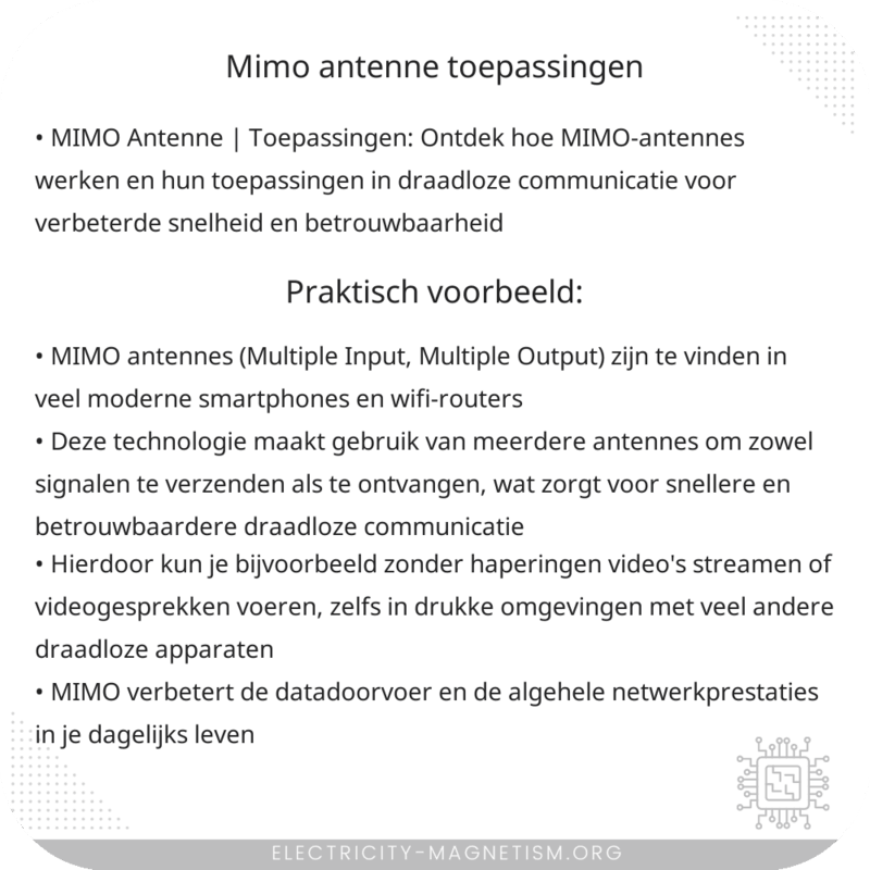 MIMO Antenne | Toepassingen