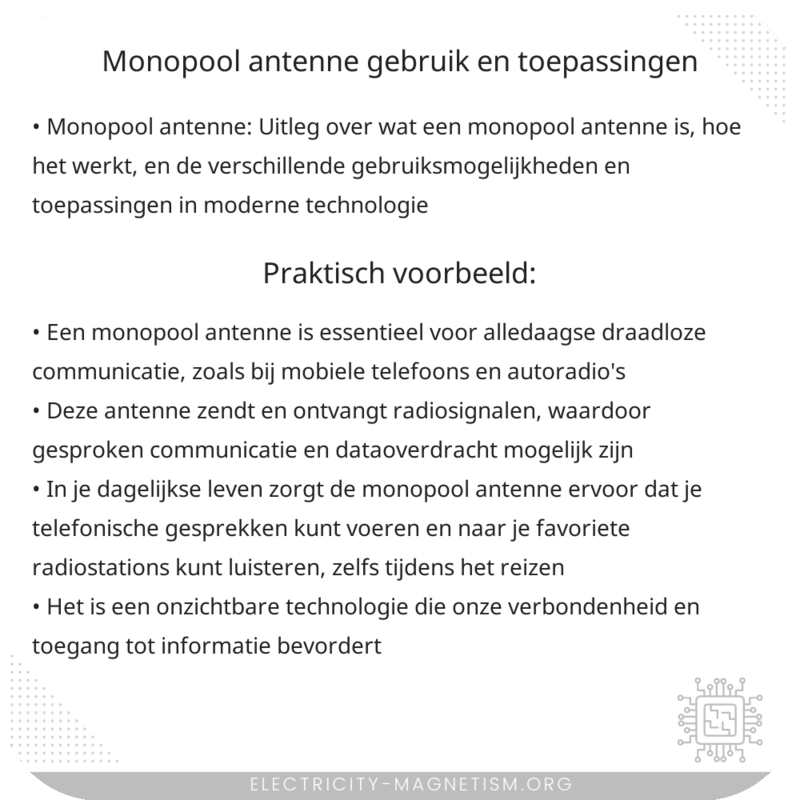 Monopool Antenne | Gebruik en Toepassingen