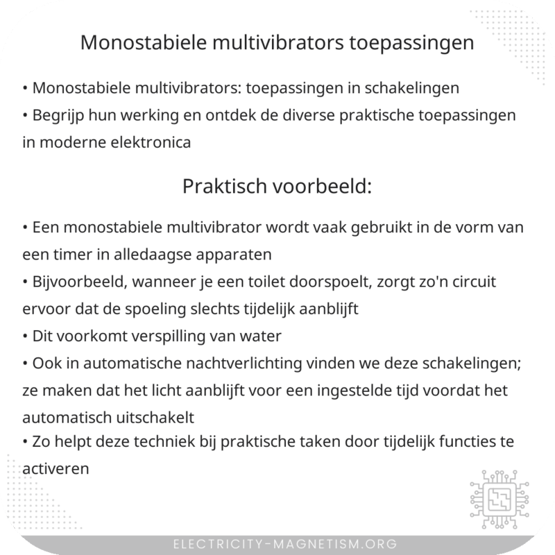 Monostabiele Multivibrators: Toepassingen