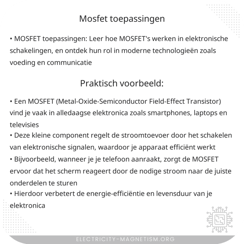 MOSFET | Toepassingen