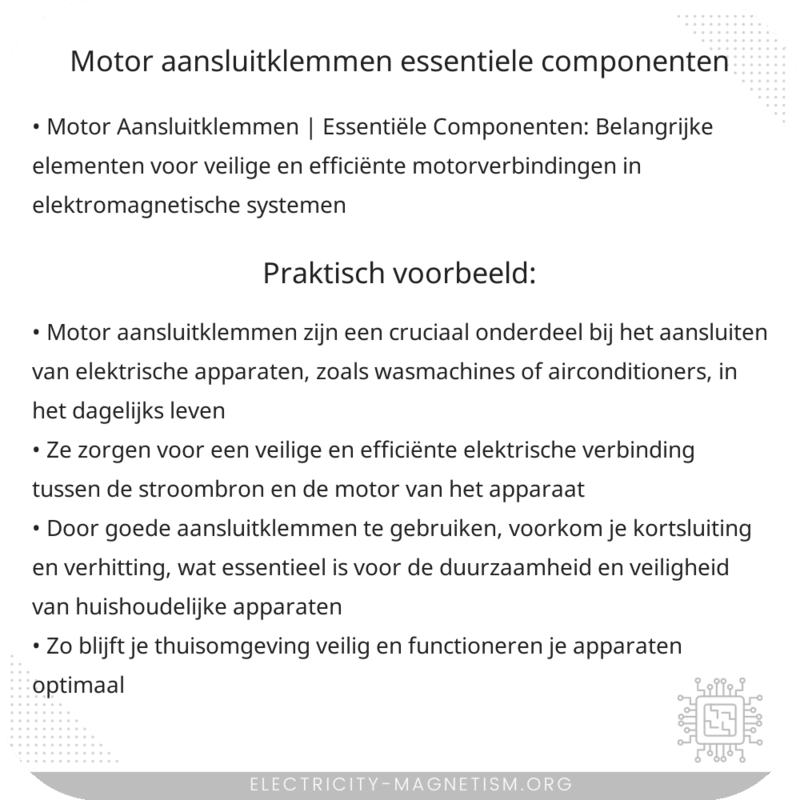 Motor Aansluitklemmen | Essentiële Componenten