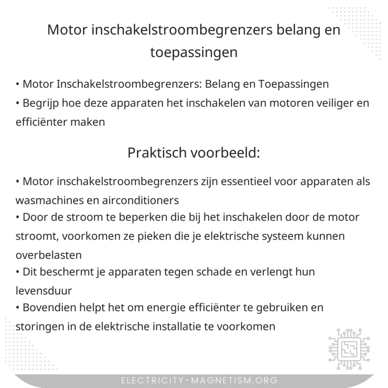Motor Inschakelstroombegrenzers: Belang en Toepassingen