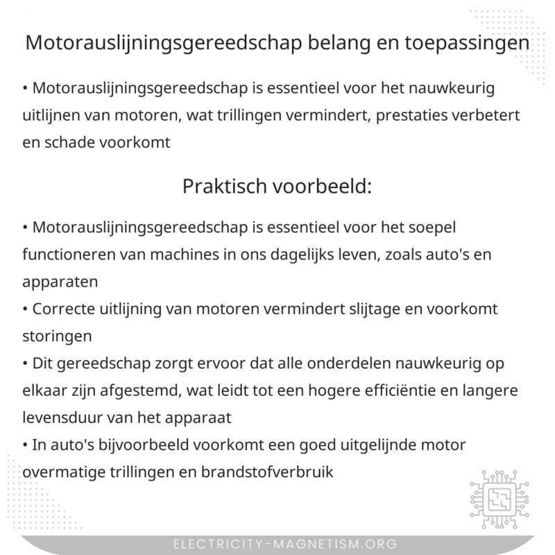 Motorauslijningsgereedschap | Belang en Toepassingen
