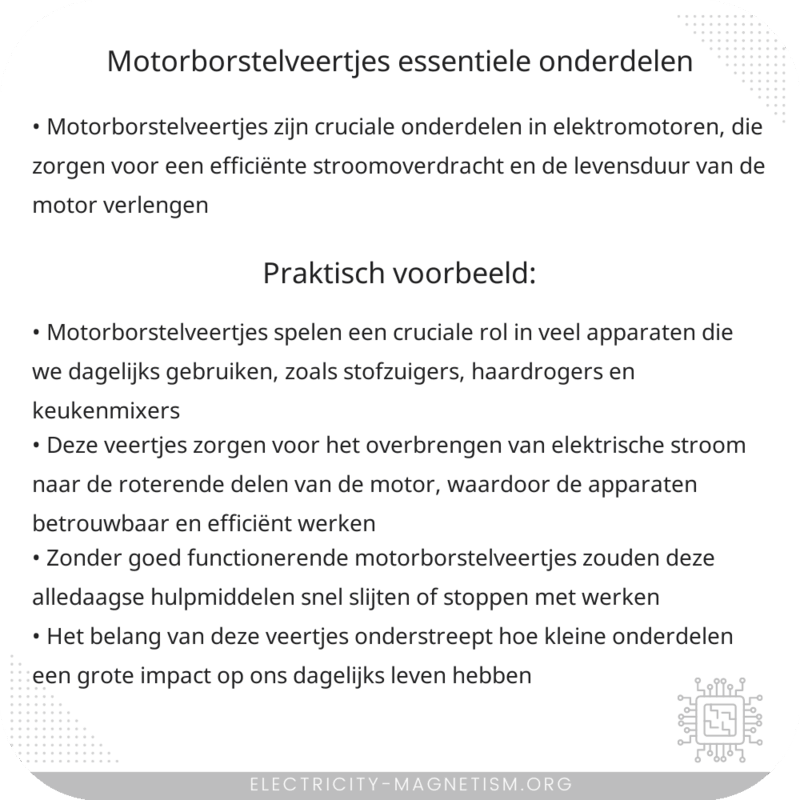Motorborstelveertjes | Essentiële Onderdelen