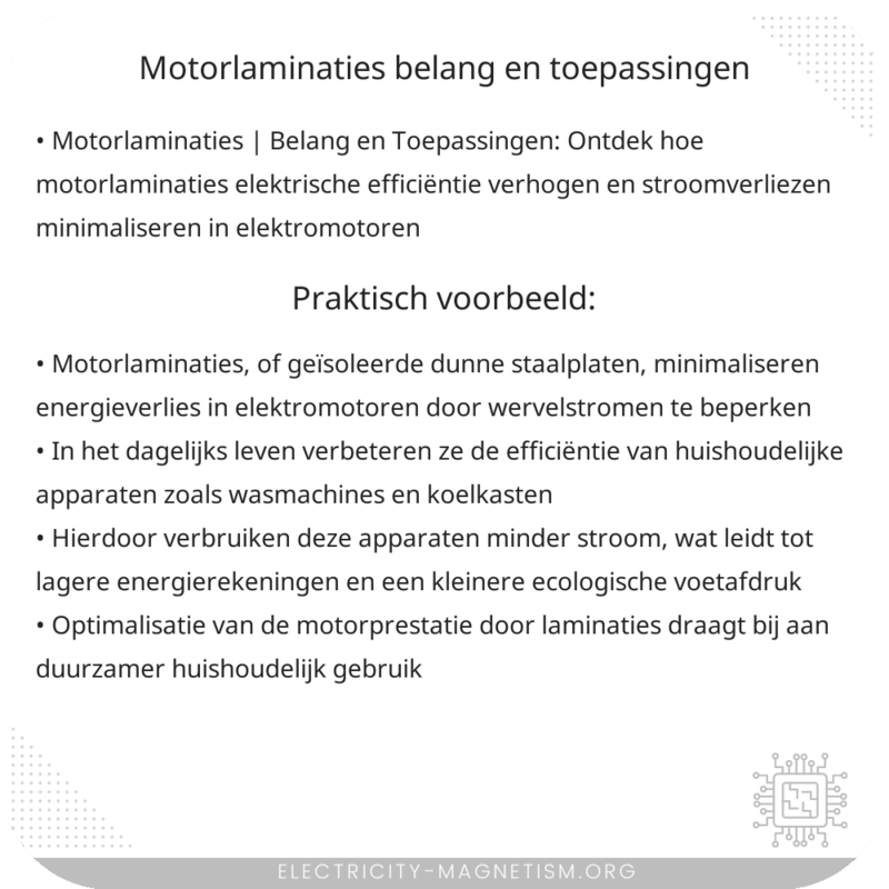 Motorlaminaties | Belang en Toepassingen