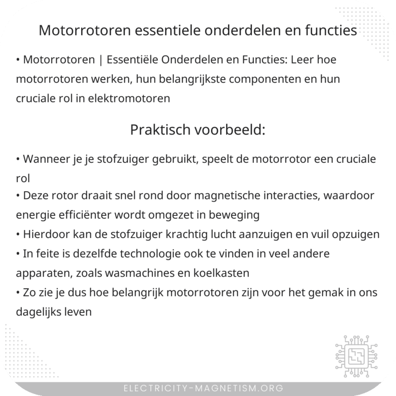 Motorrotoren | Essentiële Onderdelen en Functies
