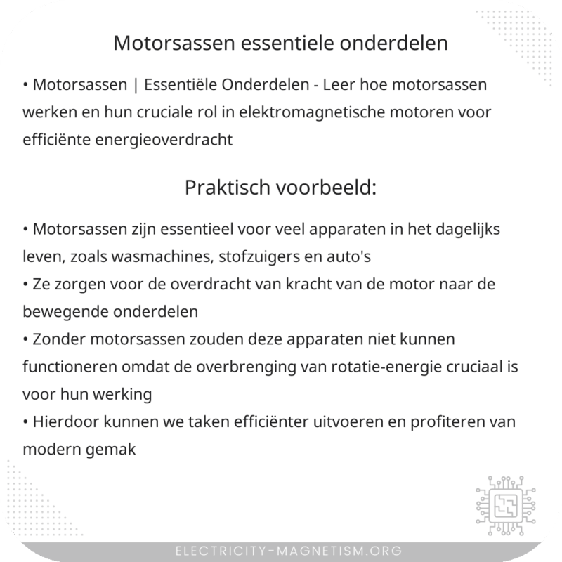 Motorsassen | Essentiële Onderdelen