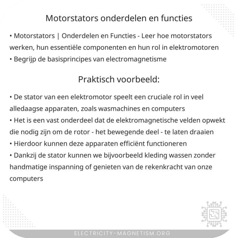 Motorstators | Onderdelen en Functies