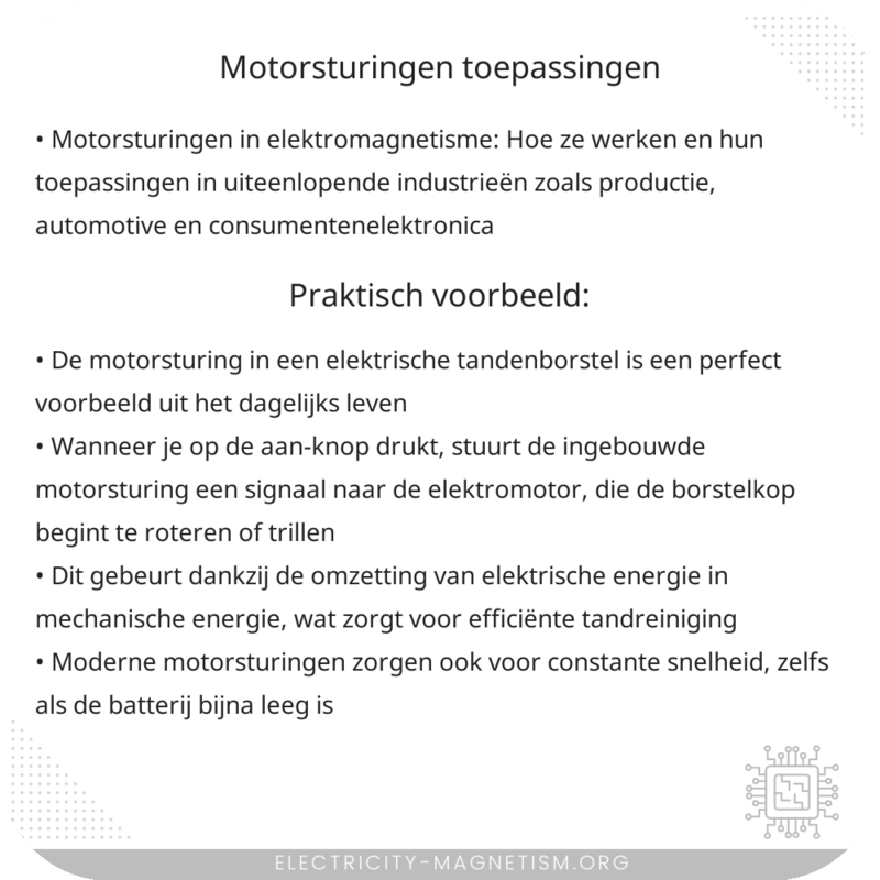 Motorsturingen | Toepassingen