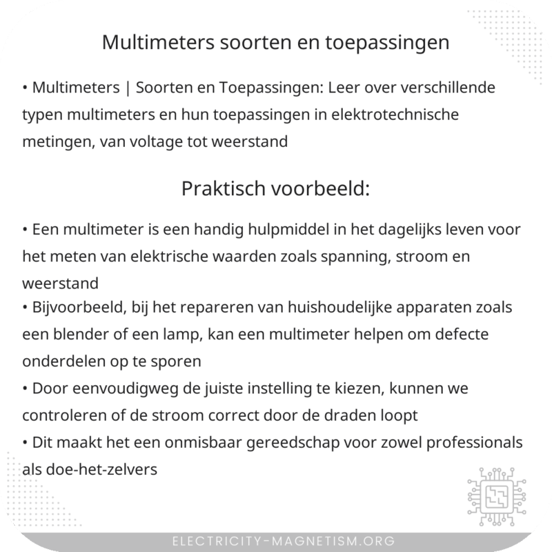 Multimeters | Soorten en Toepassingen