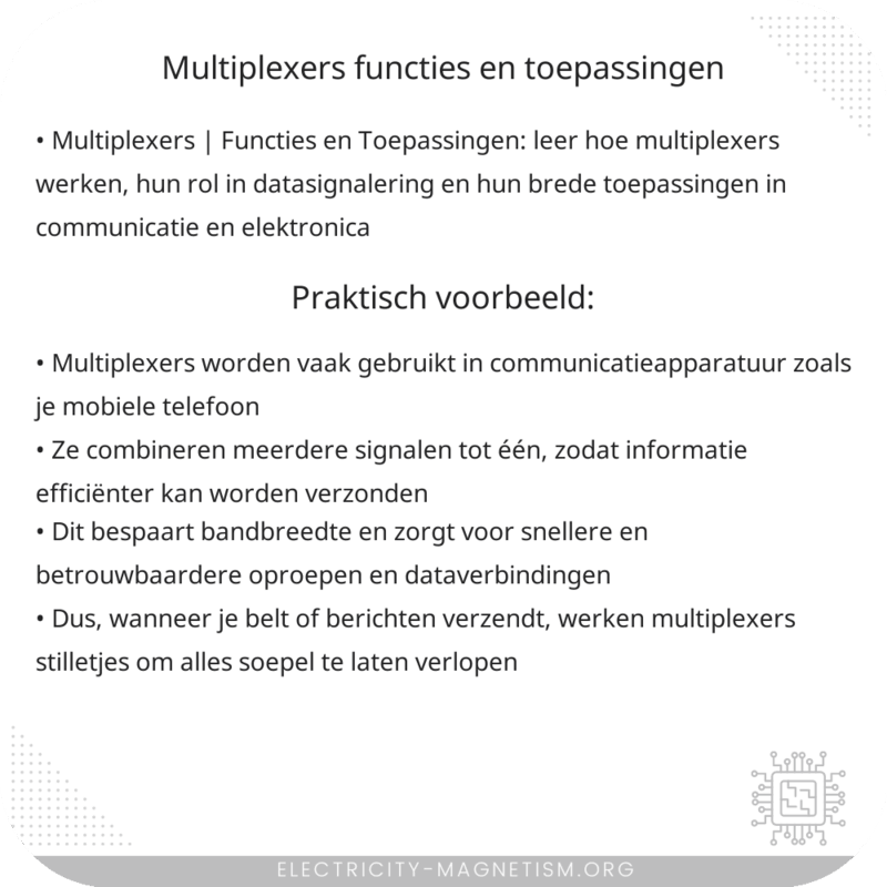 Multiplexers | Functies en Toepassingen