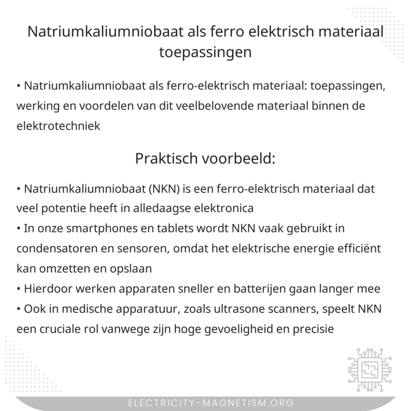 Natriumkaliumniobaat als Ferro-elektrisch Materiaal | Toepassingen