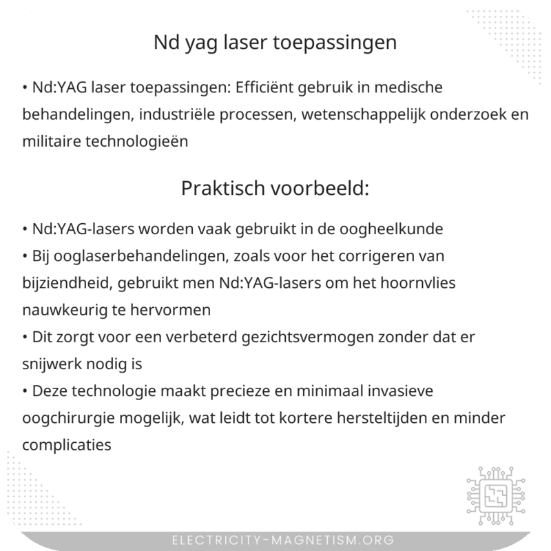 Nd:YAG Laser | Toepassingen