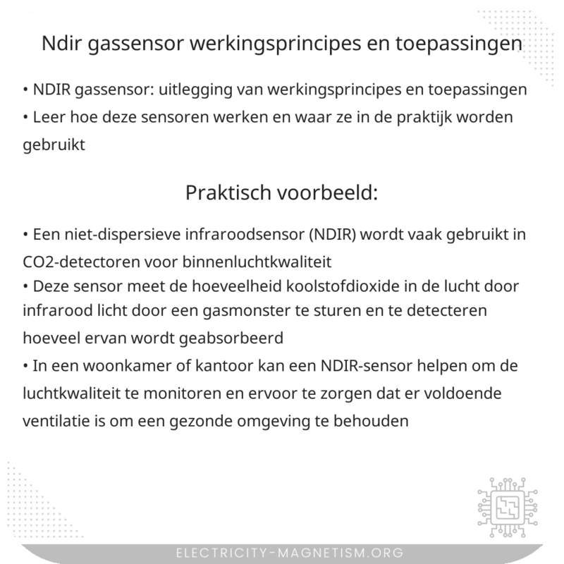 NDIR Gassensor | Werkingsprincipes en Toepassingen