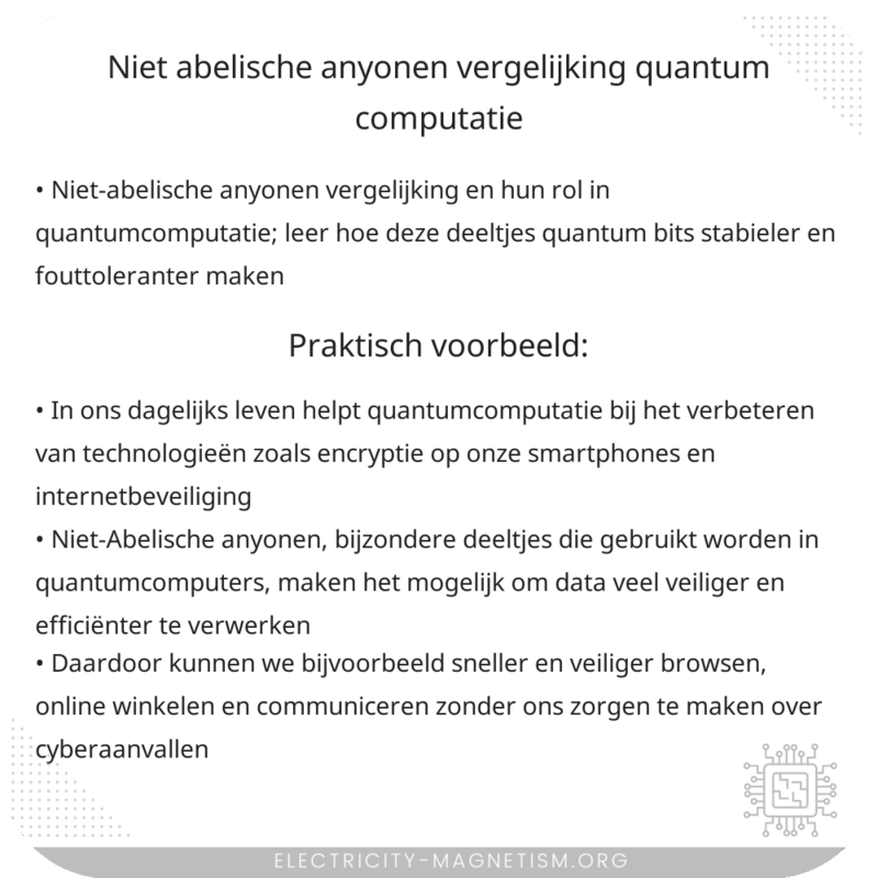 Niet-Abelische Anyonen Vergelijking | Quantum Computatie