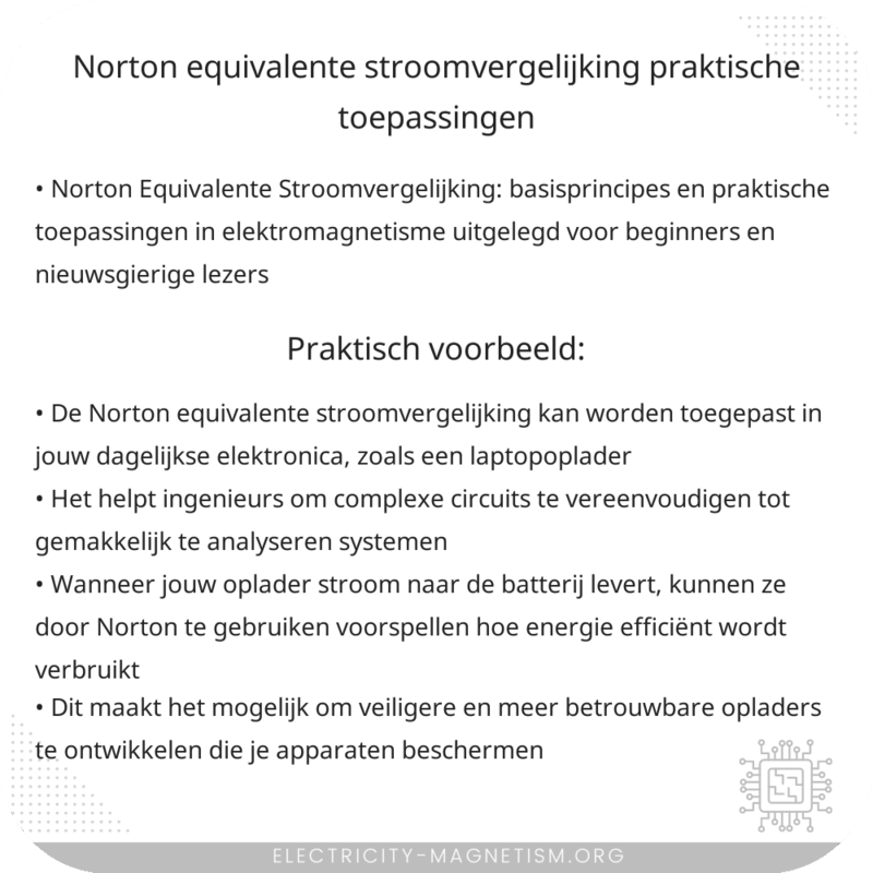 Norton Equivalente Stroomvergelijking | Praktische Toepassingen