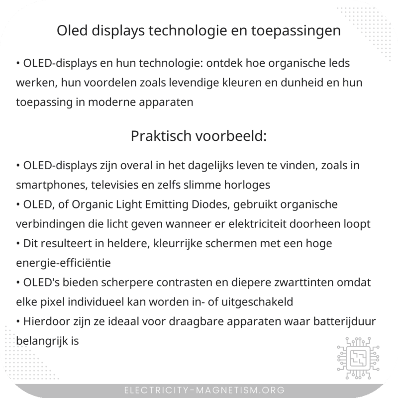OLED-displays | Technologie en Toepassingen