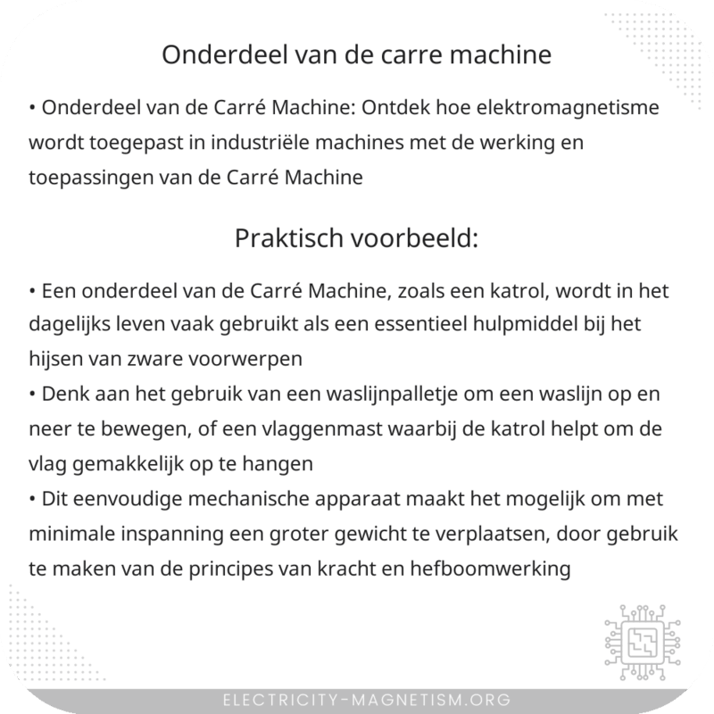Onderdeel van de Carré Machine