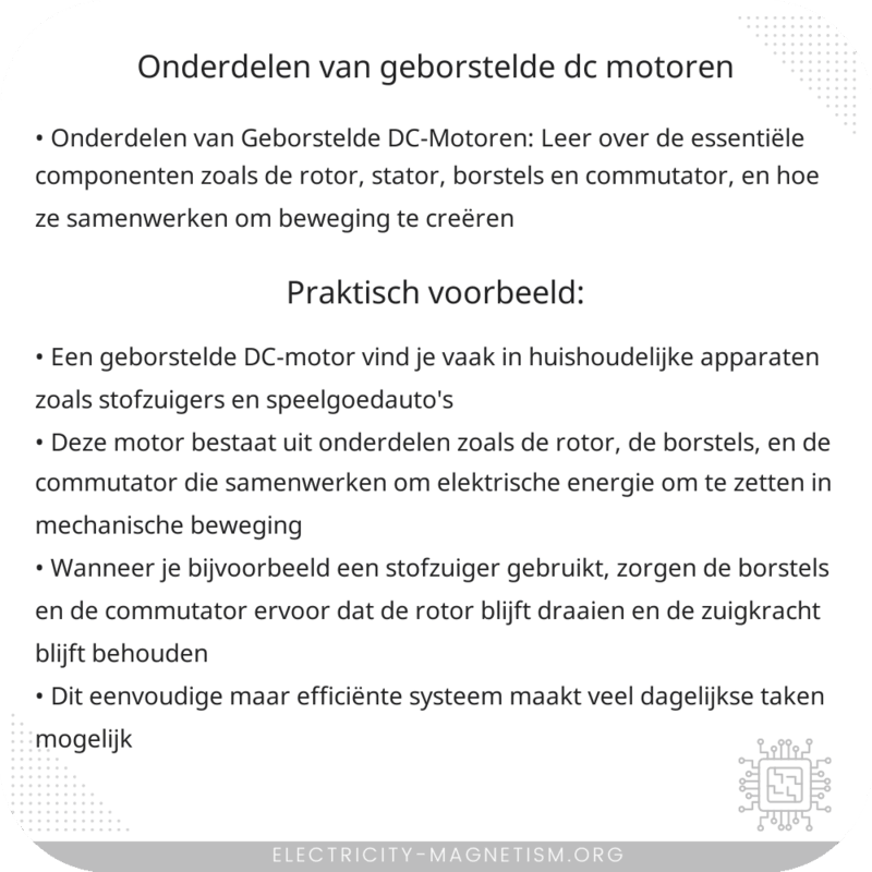 Onderdelen van Geborstelde DC-Motoren