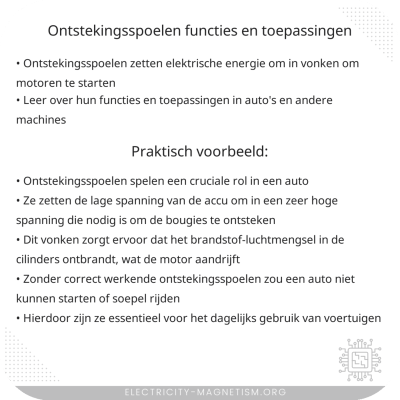Ontstekingsspoelen | Functies en Toepassingen