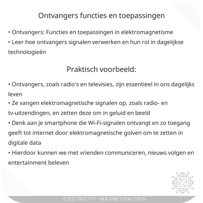 Ontvangers | Functies en Toepassingen