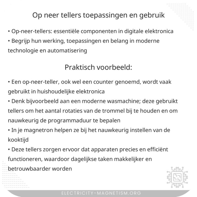 Op-Neer-Tellers | Toepassingen en Gebruik