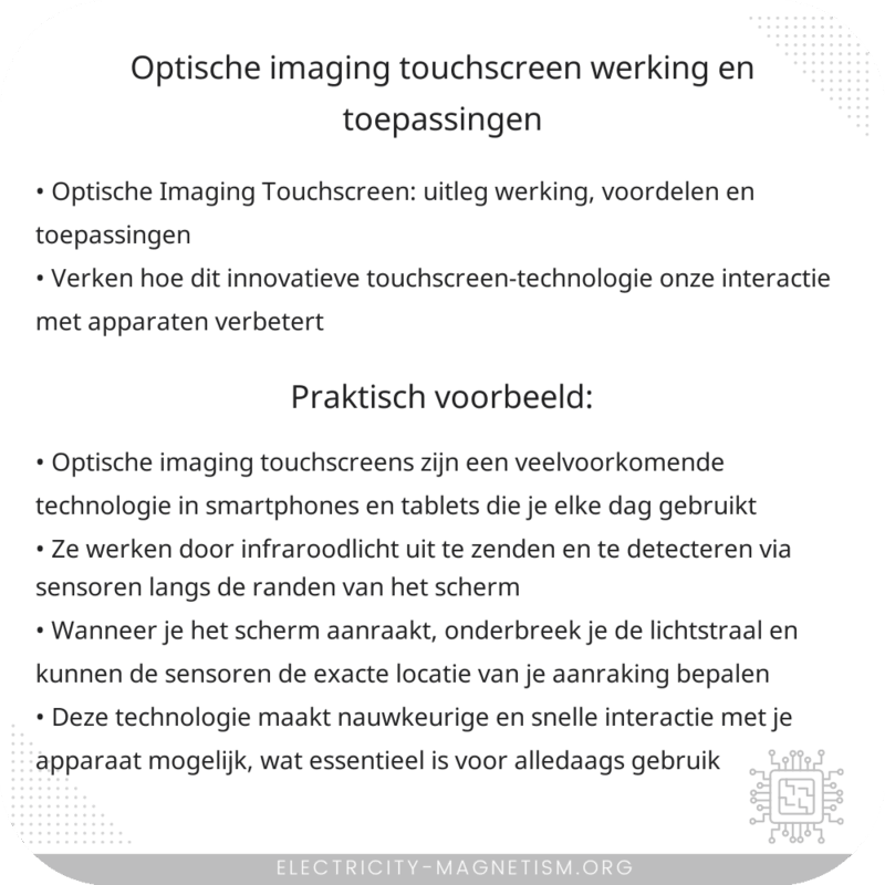 Optische Imaging Touchscreen | Werking en Toepassingen
