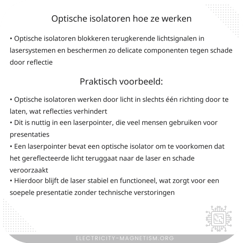 Optische Isolatoren | Hoe Ze Werken