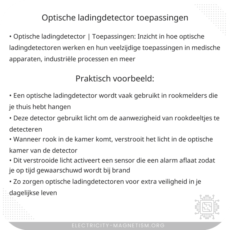 Optische Ladingdetector | Toepassingen