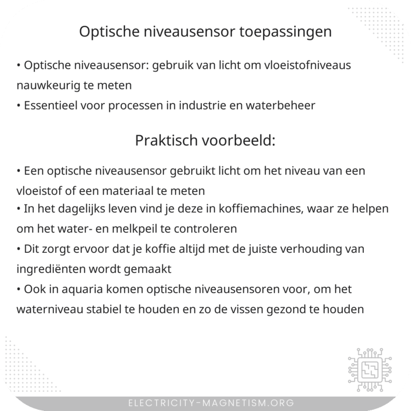 Optische Niveausensor | Toepassingen
