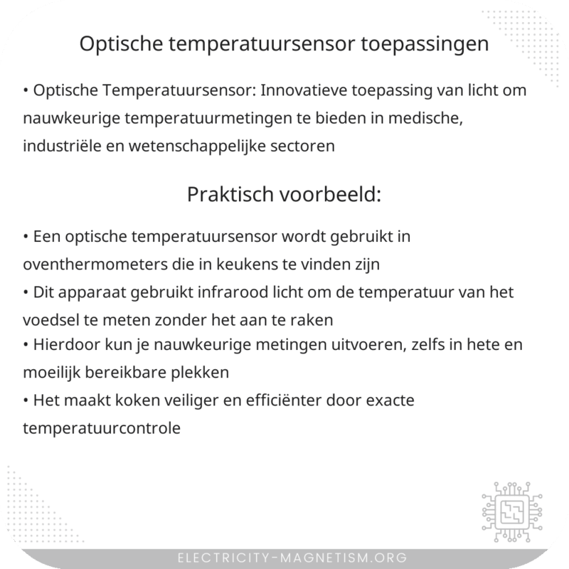 Optische Temperatuursensor | Toepassingen