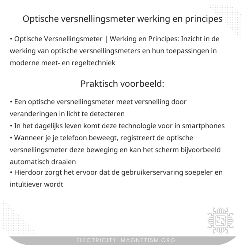 Optische Versnellingsmeter | Werking en Principes
