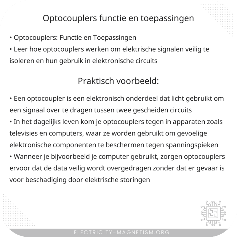 Optocouplers | Functie en Toepassingen